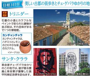日程3日目 美しい古都の街歩きとチェ・ゲバラゆかりの地